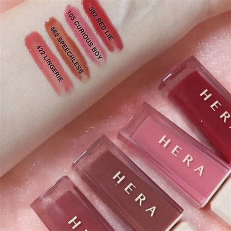 Son Kem Hera Sensual Spicy Nude Gloss 422 Lingerie Màu Hồng Đào Đất Vua Hàng Hiệu