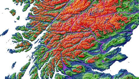 Elevation Map Of The United Kingdom High Resolution Digital Etsy Uk