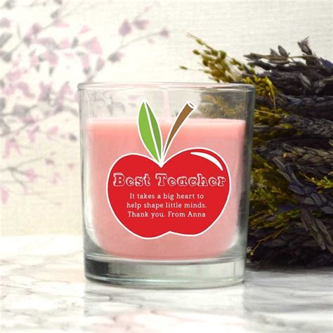 Personalised Scented Candle Thank You Teacher T Unique Teachers T Presents For Teachers