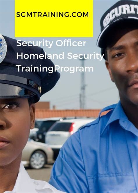 homeland security training program - Security Guard Management