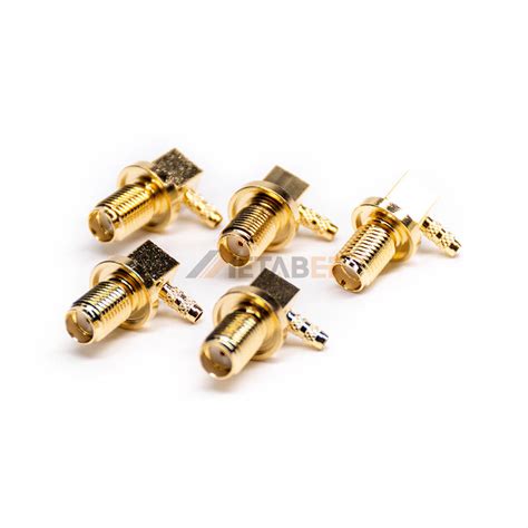 Waterproof Sma Female Bulkhead Connector Right Angle 50 Ohm Metabeeai