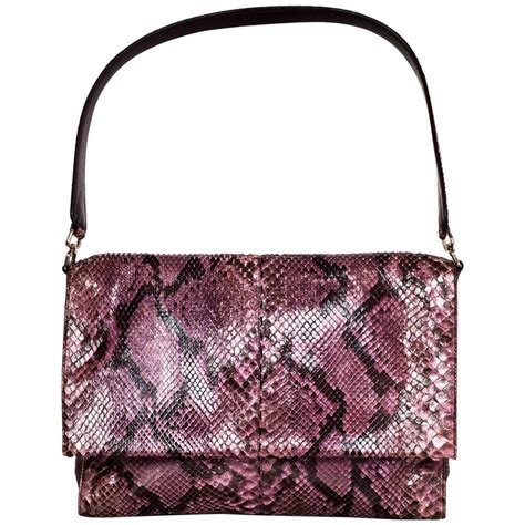 Prada Purple Python Shoulder Bag With Dust Bag For Sale At 1stdibs