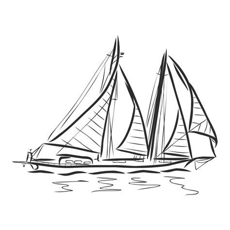 sailing ship vector sketch 17050341 Vector Art at Vecteezy