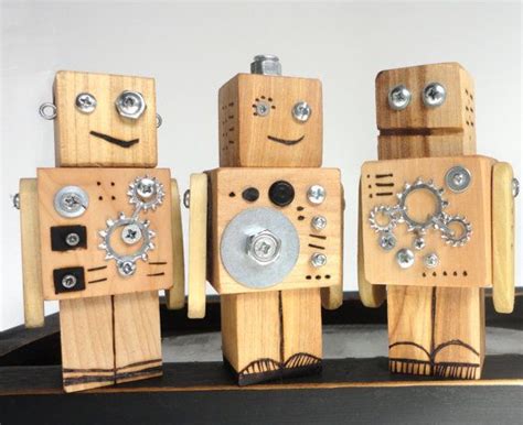 Wood Toy Robots Robot Toy Set Last Set Etsy Jouets Diy Robot Jouet