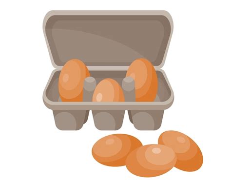 Oeufs Bruns De Poulet Frais Dans Une Bo Te En Papier Un Emballage Un