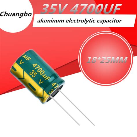 Pcs V Uf Mm Higt Quality Aluminum Electrolytic Capacitor V