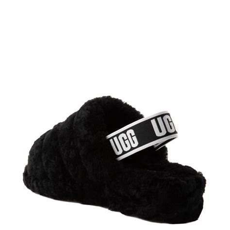 Womens Ugg Fluff Yeah Slide Sandal Black Journeys