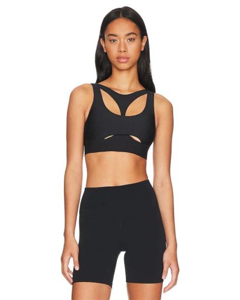 Alo Yoga Airlift Cutaway Bra In Black Lyst