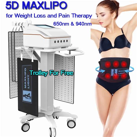 5D Maxlipo Infrared Lipolaser Inface Rf Beauty With 5 Laser Pads For