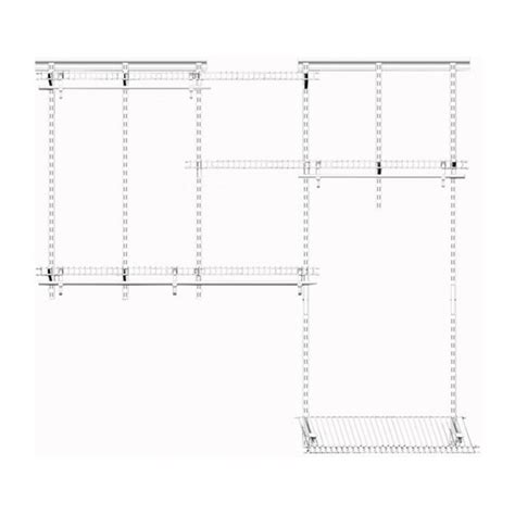 Organisateur De Garde Robe ShelfTrack De ClosetMaid En Acier Enduit De