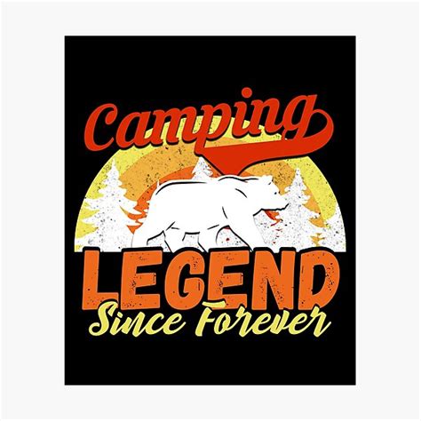 Lámina fotográfica Leyenda del camping desde siempre Leyenda del