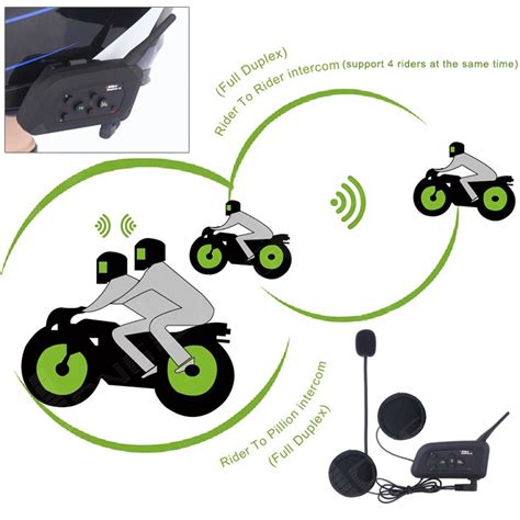 Купить V4 bluetooth гарнитура шлем для мотоцикла полный дуплексный ...
