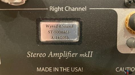 Almost New Wyred Sound St Mkii Stereo Power Amplifier Photo