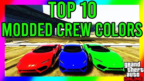 GTA 5 TOP 10 MODDED CREW COLORS Secret Gold Pure White Black And