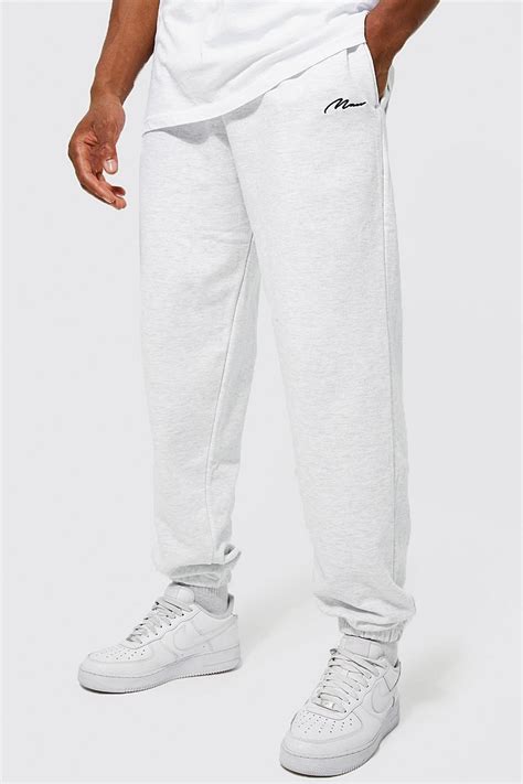 Man Signature Basic Loose Fit Joggers Boohoo Uk