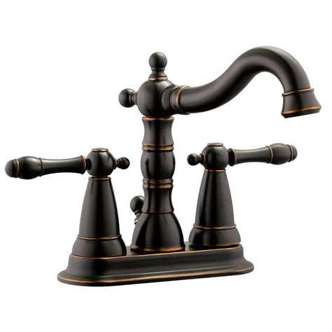 Design House Oakmont 4 In Centerset 2 Handle Bathroom Faucet In Oil