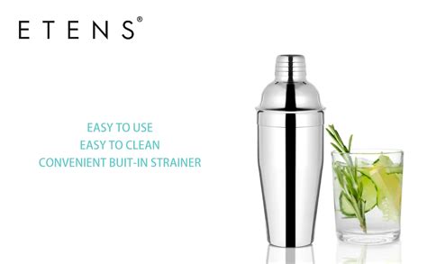 Etens Cocktail Shaker Oz Martini Shaker Drink Mixer With Built In