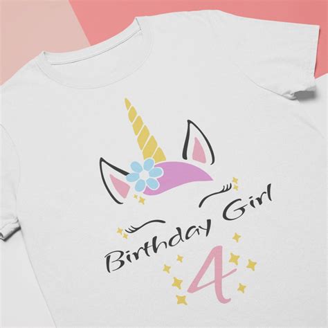 Fourth Unicorn Birthday Svg Birthday Svg 4th Birthday Shirt Etsy