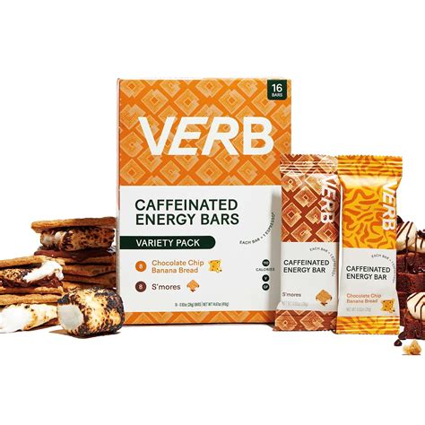 Amazon Verb Energy Variety Pack Caffeinated Snack Bars