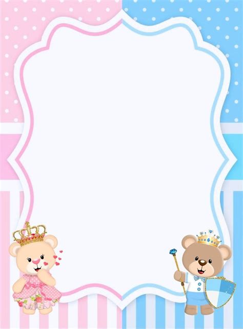 Two Teddy Bears Are Standing Next To Each Other On A Blue And Pink