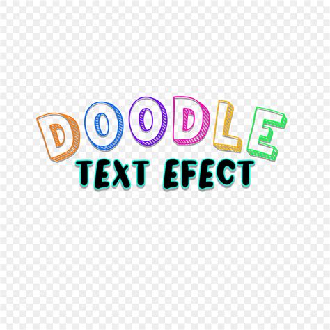 Doodle Clipart Vector Doodle Text Effect Png Doodle Doodle Text