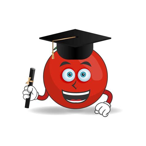 The Tomato Mascot Character Becomes A Scholar Vector Illustration