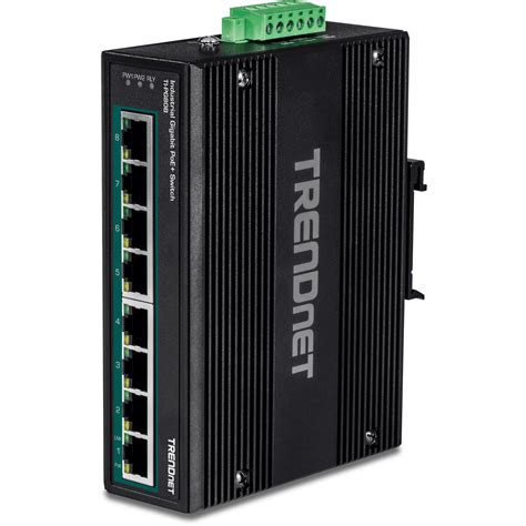 Trendnet Ti Pg B Port Industrial Gigabit Poe Din Rail Switch