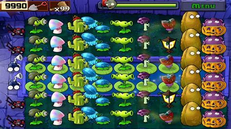 Plants Vs Zombies Survival Fog Flags Completed Plants Vs All