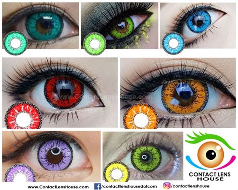 Vivid Orange Colored Contact Lenses