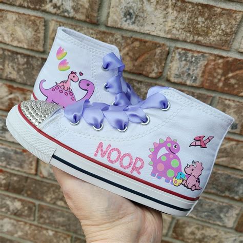 Personalized Dinosaur Converse Converse Sneakers For Girls Dinosaur