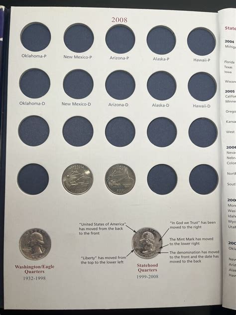 Liberty Silver Dollar Half Proof Set State Quarters Folder Penny