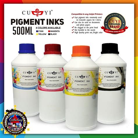 Cuyi Pigment Ink 500 Ml Cmyk Shopee Philippines