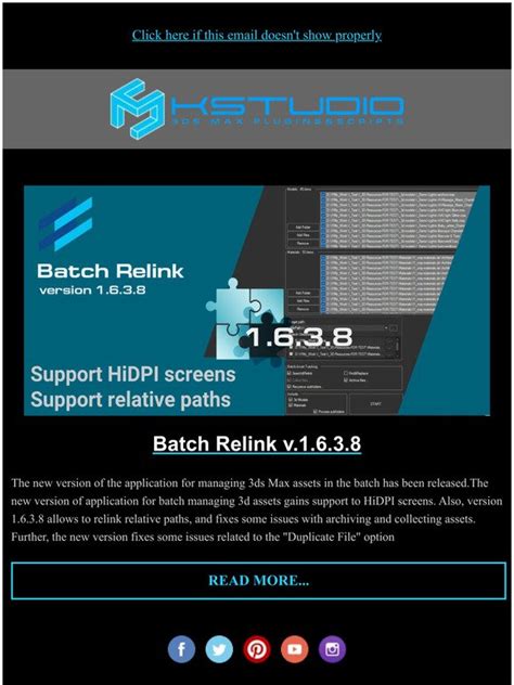 Kstudio News From Kstudio Batch Relink V1638 Milled