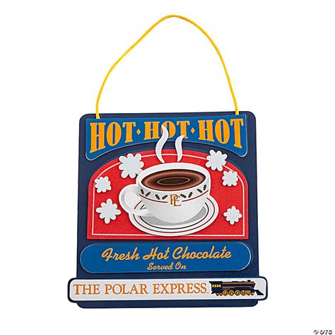 The Polar Express Hot Chocolate Sign Craft Kit Makes 12 Oriental Trading