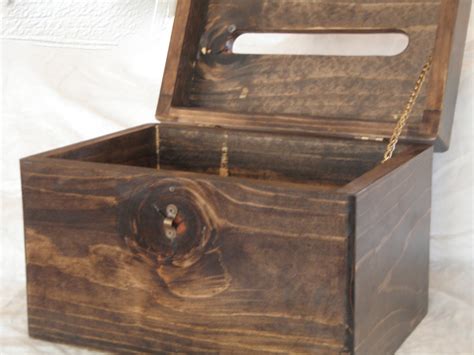 Wood Card Box Beautiful Rustic Dark Wood Wedding Card Box With