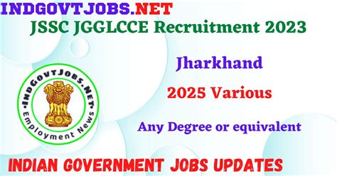 Jssc Jgglcce Recruitment 2023 2025 Posts Apply Online Best Indgovtjobs