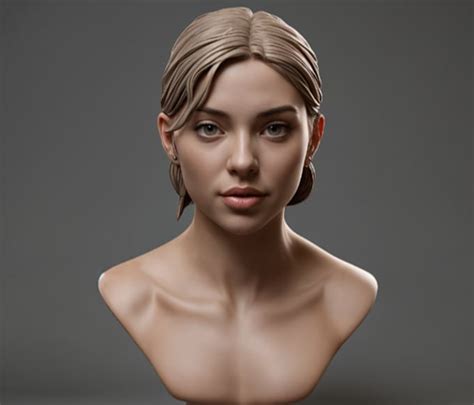 Sculpt Realistic 3d Head Bust 3d Bust 3d Head Model For 3d Printing