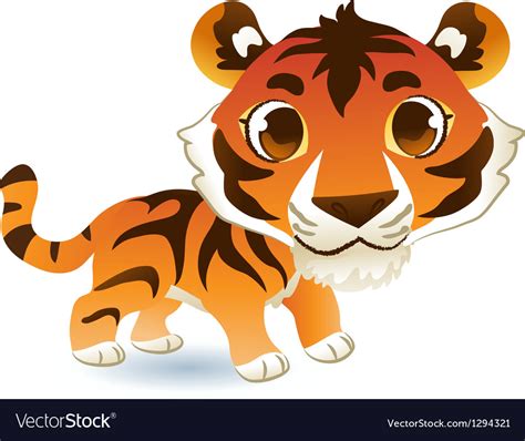 Cute Tiger Royalty Free Vector Image Vectorstock