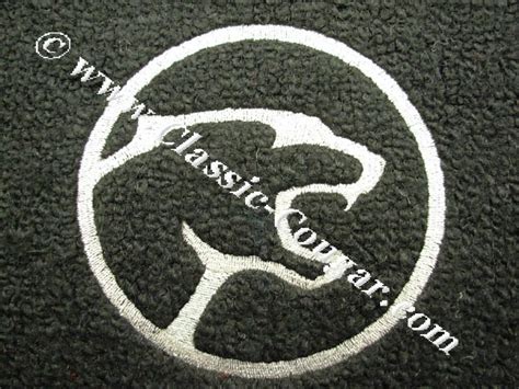 Floor Mats Coupe Only Black Carpet White Cougar Head Logo W