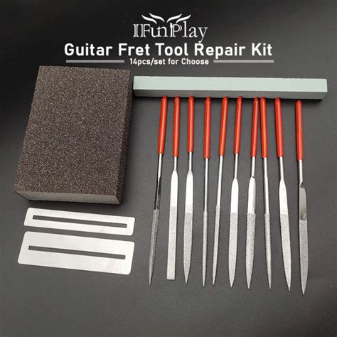 Guitar Slew Fret Repair Tool Kit Grinding Stone Sponge Frets Nut