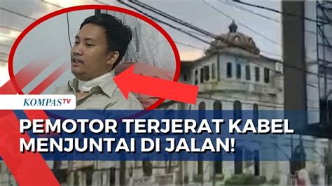 Pengendara Motor Di Deliserdang Jatuh Akibat Terjerat Kabel Menjuntai