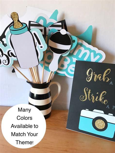 Diy Baby Shower Photo Props Baby Shower Photo Booth Props By Postbox