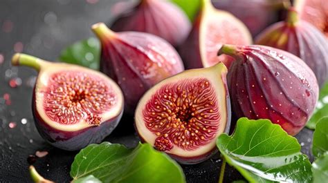 Premium Photo Figs And Leaves Are Sitting On A Table