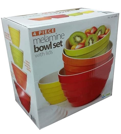 Buy Piece Melamine Bowl Set With Lids Sizes Online At Low Prices