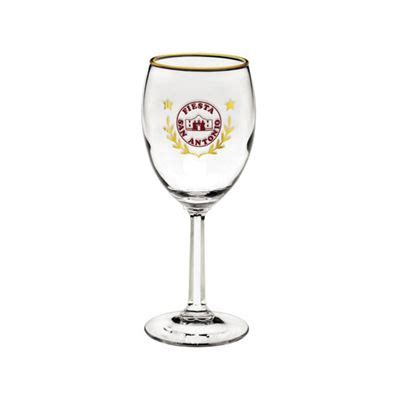 Custom 8oz Napa Valley Wine Glass W Optic Stem Promo Excitement