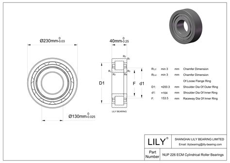 NUP 226 ECM Single Row Cylindrical Roller Bearings With Inner Ring