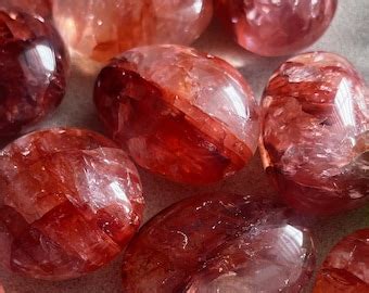 Fire Quartz Palm Stone Hematoid Palm Stone You Choose Etsy