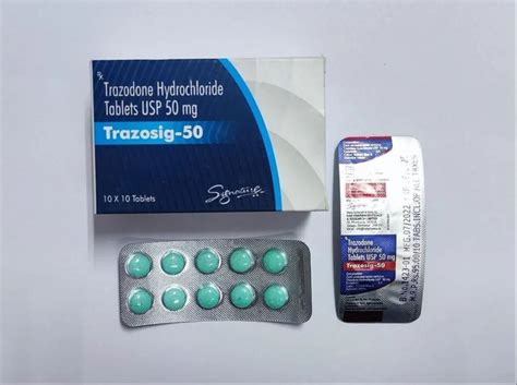 Trazosig 50 Mg Trazodone Hcl 50mg At Rs 50stripe Trazodone Tablets