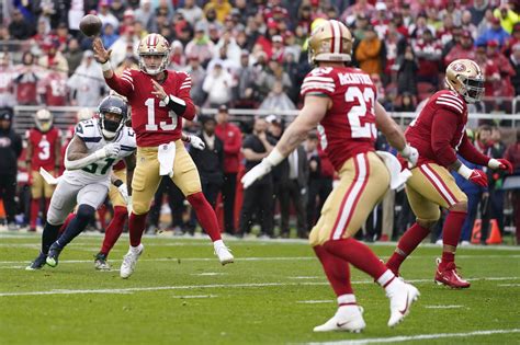 Purdys 4 Tds Lead 49ers Past Seahawks 41 23 In Playoffs