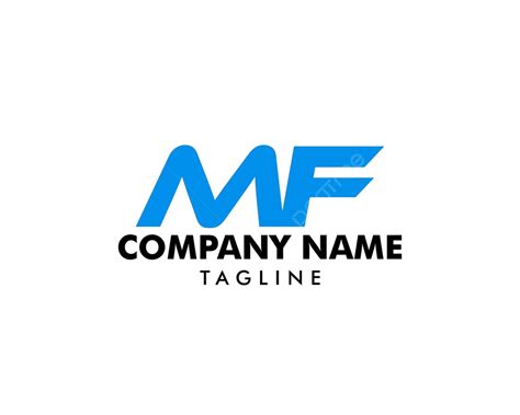 Initial Letter Mf Logo Template Design White Brand Shape Vector White